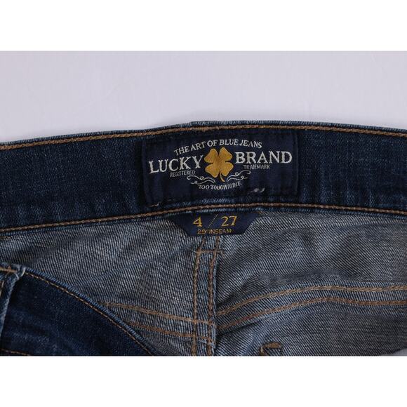 Lucky Brand Women's Brooke Capri Skinny Jeans Dark Wash Blue Sz 4 / 27 - Picture 8 of 11